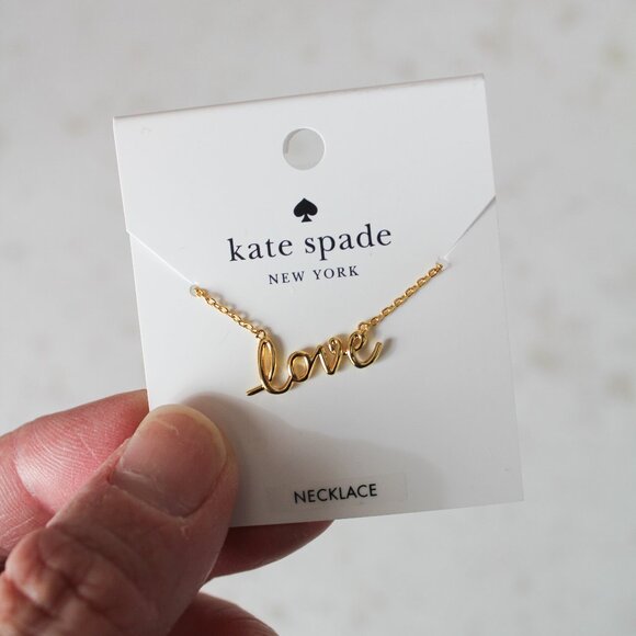 Kate Spade Gold Say Yes LOVE pendant. NEW NWT! - Picture 1 of 5